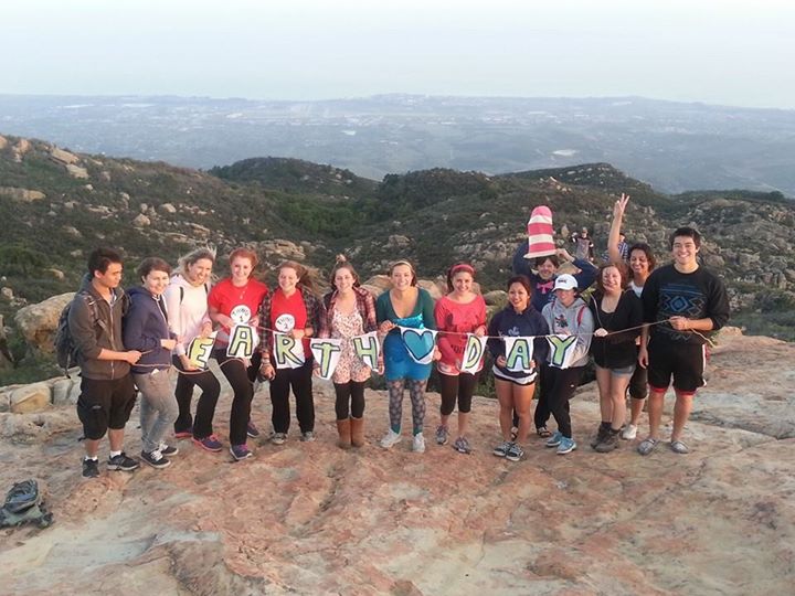 Students took a sunset hike to Lizard’s Mouth to start off Earth Week. The Environmental  Affairs Board hopes to educate community members and promote environmental issues. 