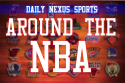 around the nba logo